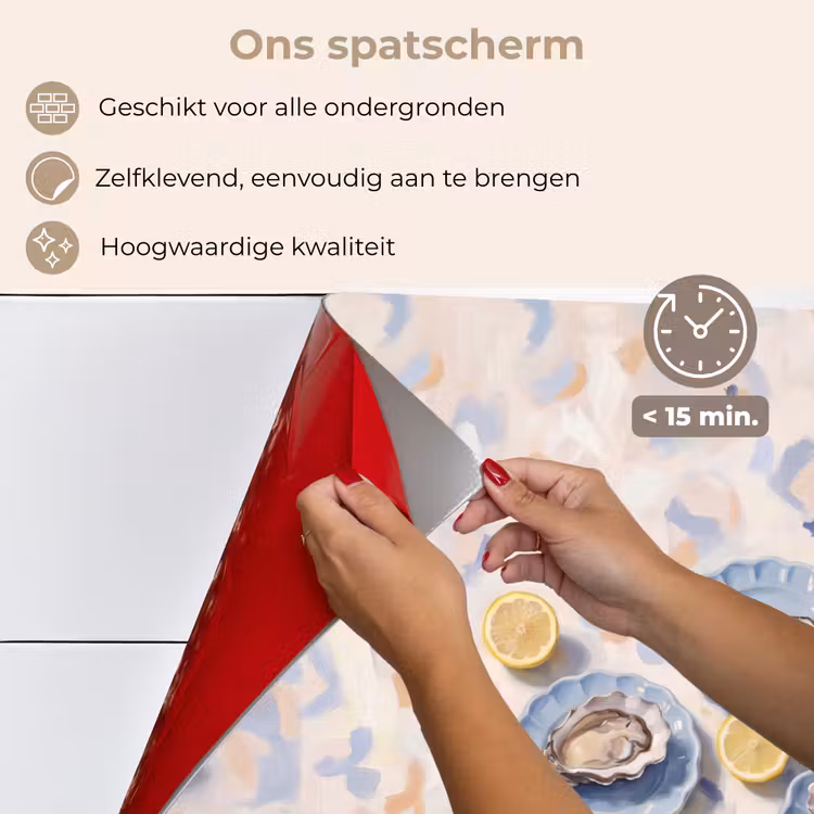 Eten - Oesters - Citroenen - Modern - Geel keuken achterwand spatscherm klein -spatscherm_NL