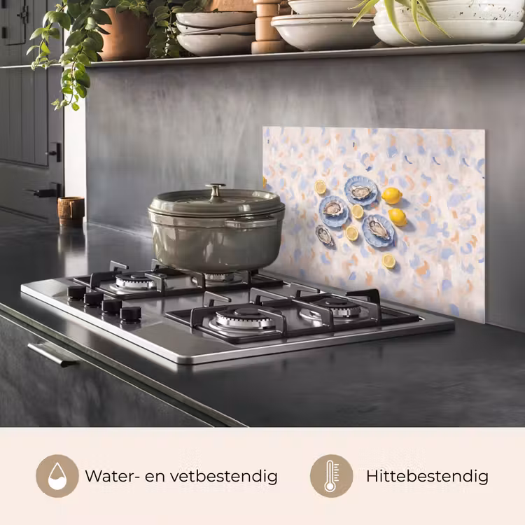 Eten - Oesters - Citroenen - Modern - Geel keuken achterwand spatscherm klein -usp_NL