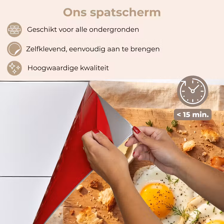 Eten - Ontbijt - Hout - Rustiek - Geel keuken achterwand spatscherm klein -spatscherm_NL