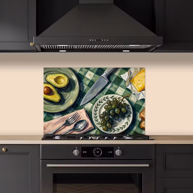 Eten - Ontbijt - Tafel - Modern - Groen keuken achterwand spatscherm klein -sfeer1