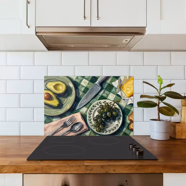 Eten - Ontbijt - Tafel - Modern - Groen keuken achterwand spatscherm klein -sfeer2