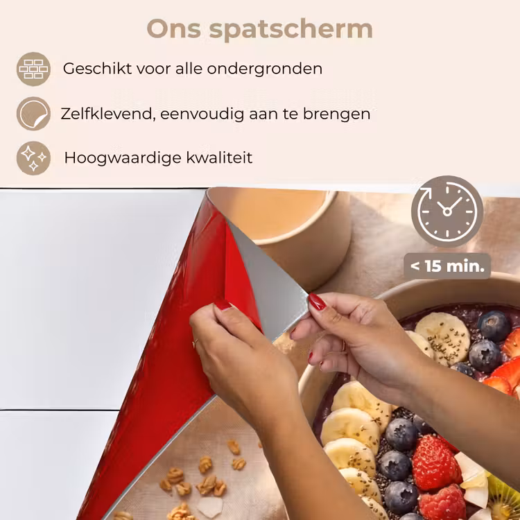 Eten - Ontbijtkom - Fruit - Gezond - Kleurrijk keuken achterwand spatscherm klein -spatscherm_NL