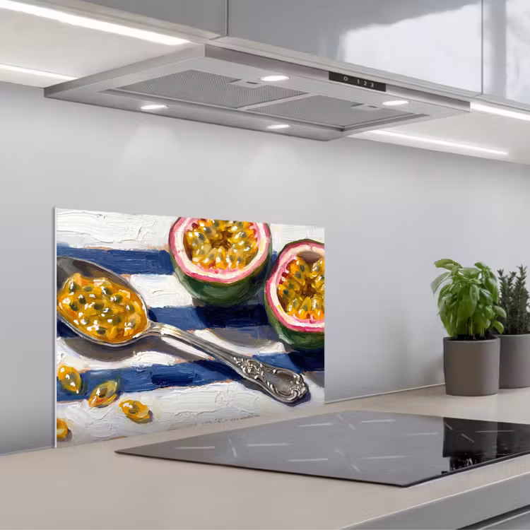 Eten - Passievrucht - Tropisch - Modern - Kleurrijk keuken achterwand spatscherm klein -3d_schuin