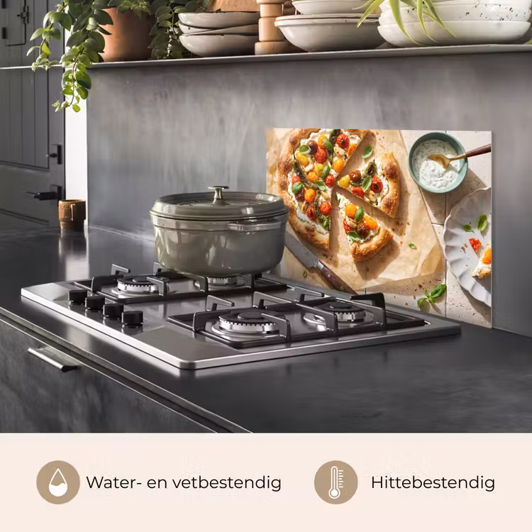 Eten - Tomaten - Basilicum - Maaltijd - Vers keuken achterwand spatscherm klein -usp_NL