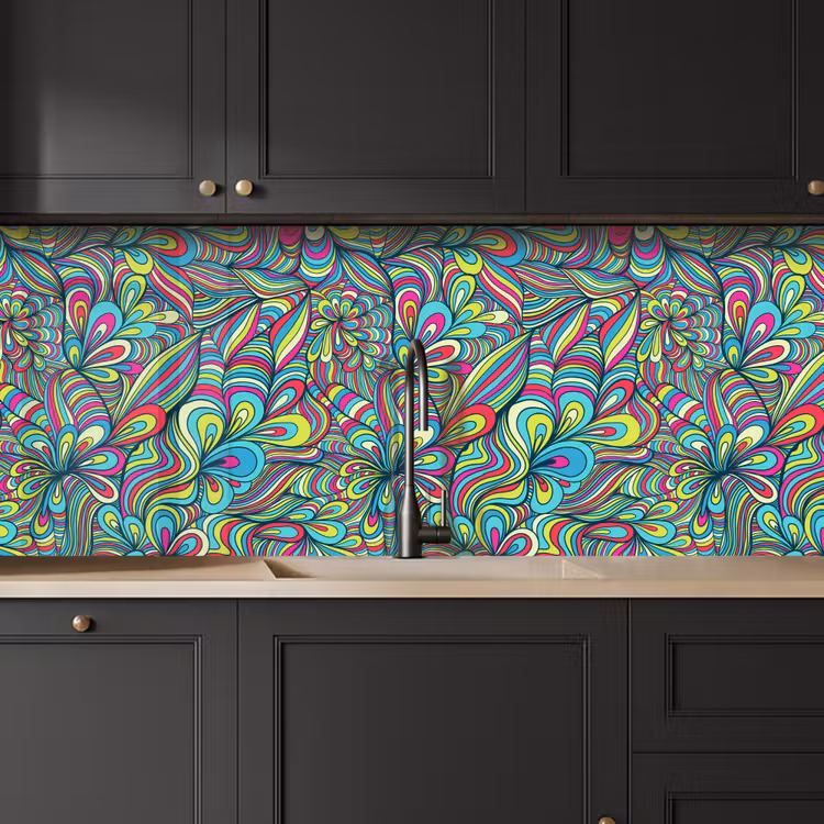 Fantasy - Design - Kleuren - Retro keuken achterwand 2 middel 871 -sfeer1