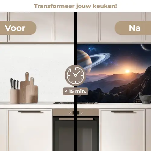 Fantasy - Kosmos - Landschap keuken achterwand 2 middel -voor-na2_NL