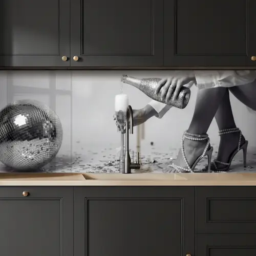 Feestelijk - Champagne - Discobal keuken achterwand 2 middel -sfeer1