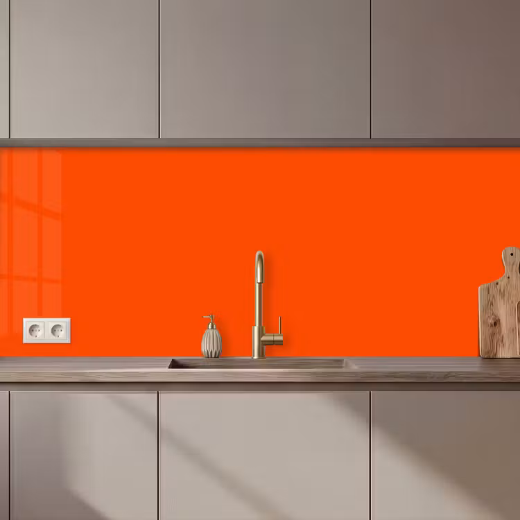 Fiery - Tangerine - Oranje keuken achterwand 2 middel 871 zz_3dshopping