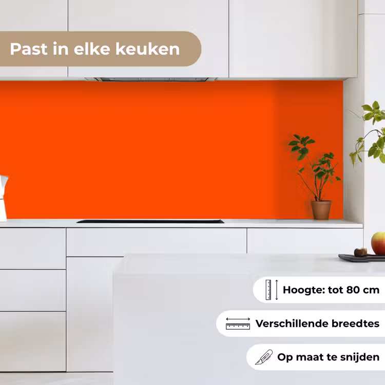 Fiery - Tangerine - Oranje keuken achterwand 2 middel 871 -sfeer4_NL