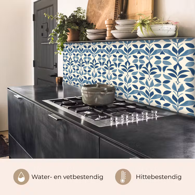 Flora - Modern - Blauw keuken achterwand 2 middel 871 -usp_NL