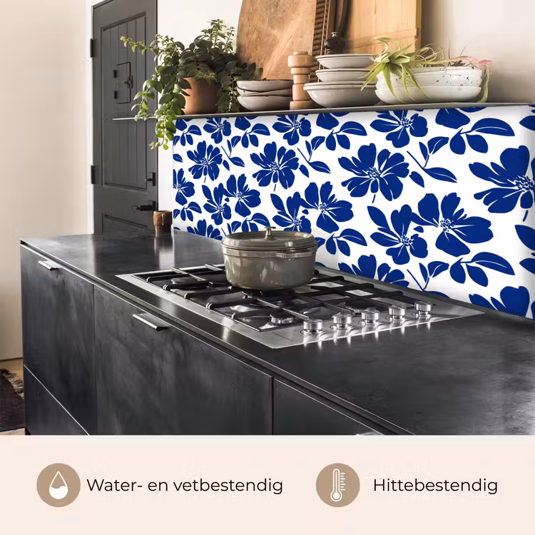 Floraal - Modern - Blauw keuken achterwand 2 middel 871 -usp_NL