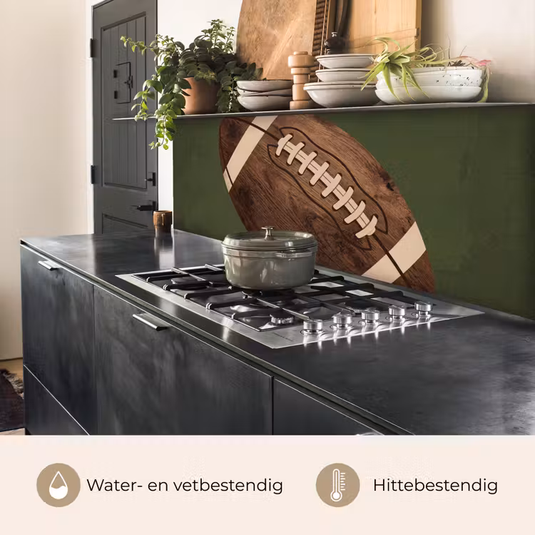 Football - Hout - Sport - Groen keuken achterwand 2 middel -usp_NL
