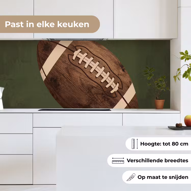 Football - Hout - Sport - Groen keuken achterwand 2 middel -sfeer4_NL