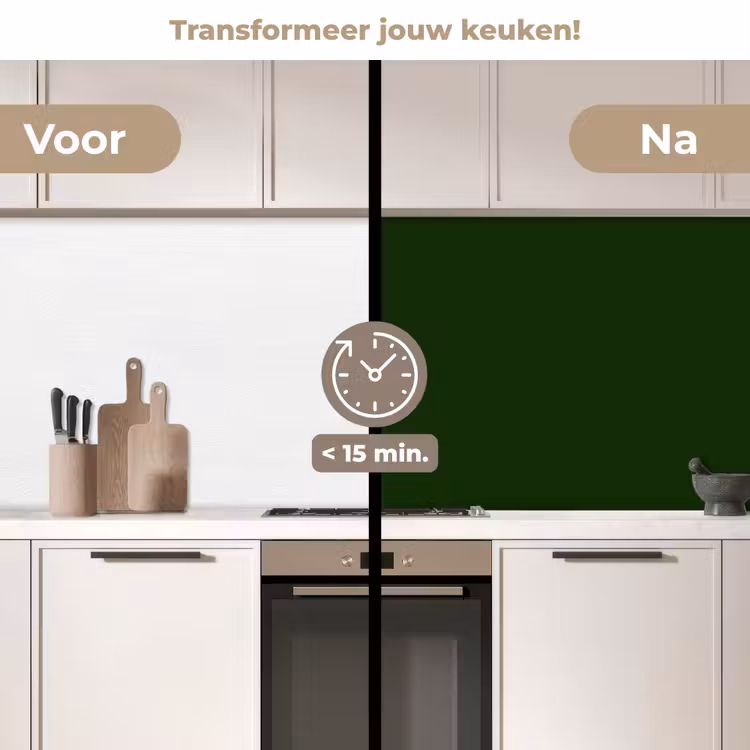 Forest - Green - Groen keuken achterwand 2 middel 871 -voor-na2_NL