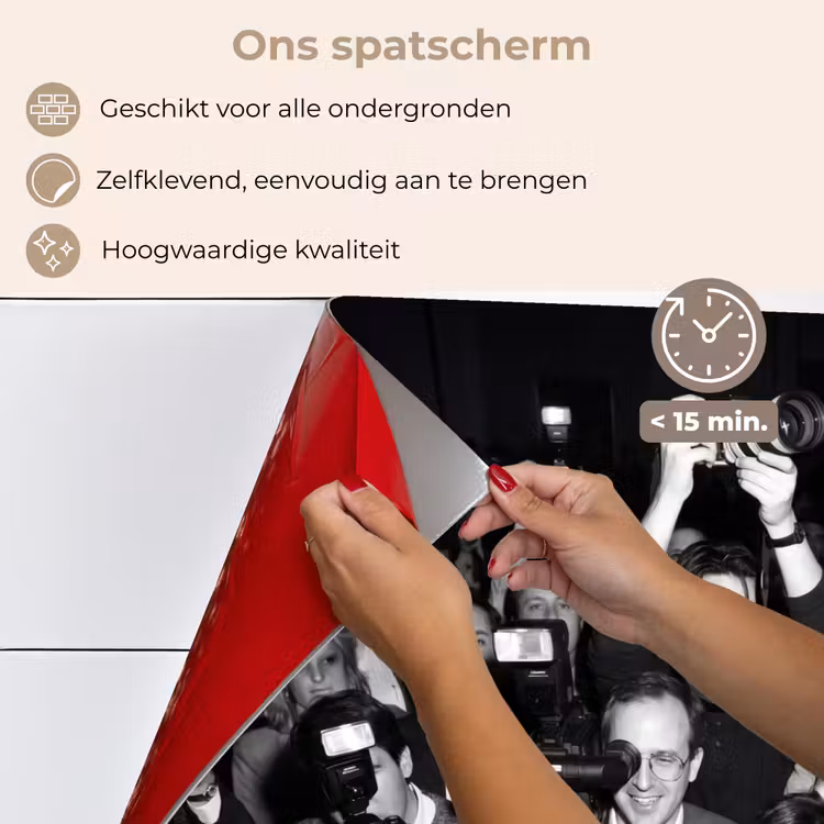 Fotografen - Menigte - Flitsers - Journalistiek keuken achterwand spatscherm klein -spatscherm_NL