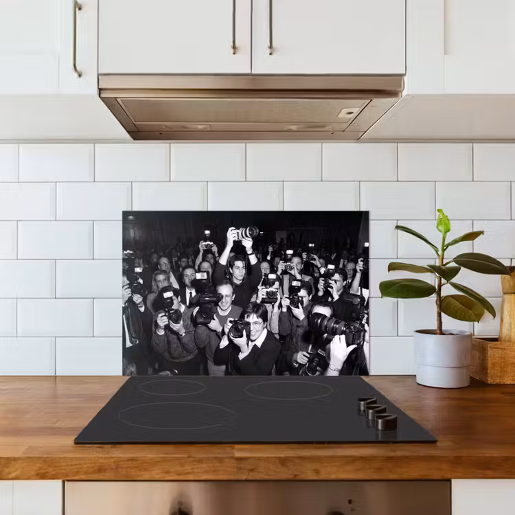 Fotografen - Menigte - Flitsers - Journalistiek keuken achterwand spatscherm klein -sfeer2