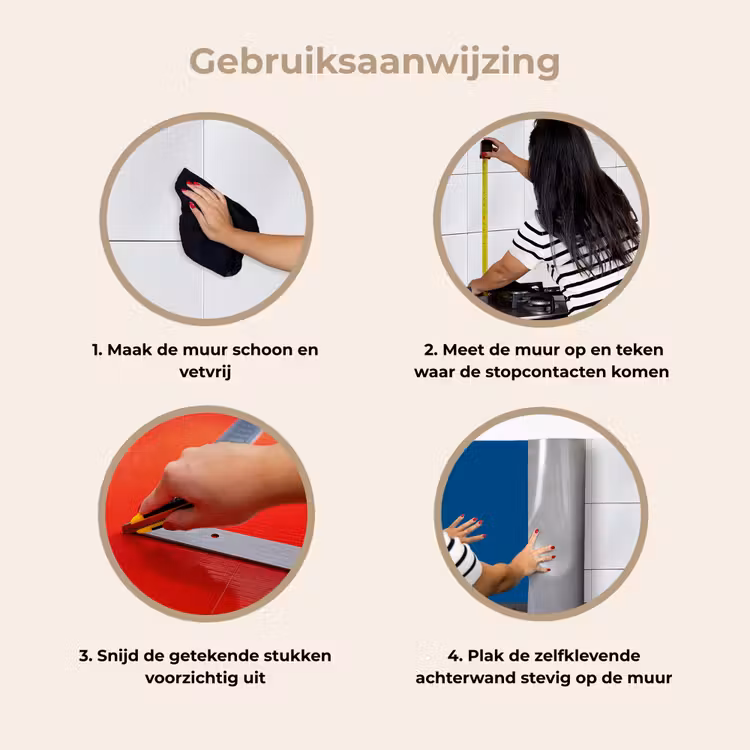 Free - Groove - Blauw keuken achterwand 2 middel 871 -gebruiksaanwijzing_NL