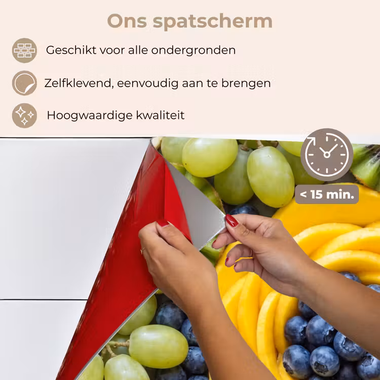 Fruit - Arrangement - Gezond - Kleurrijk - Eten keuken achterwand spatscherm klein -spatscherm_NL