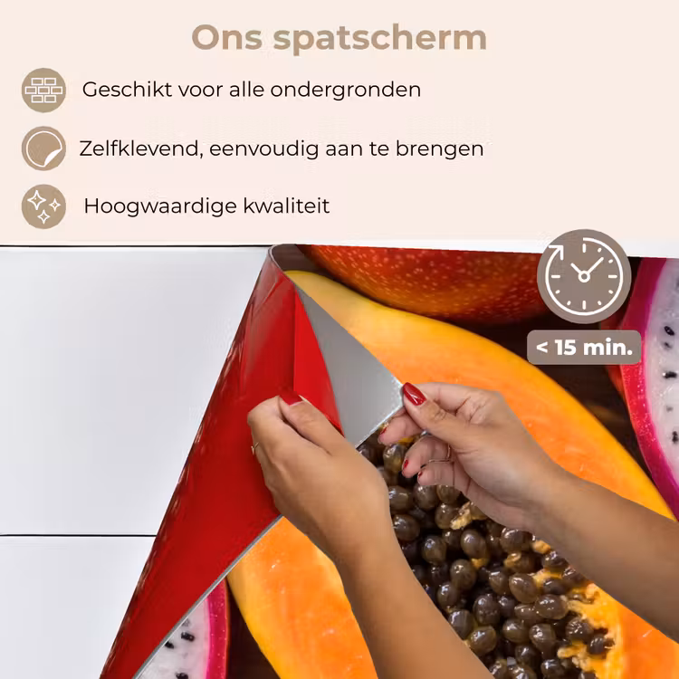 Fruit - Geopend - Tropisch - Eten - Kleurrijk keuken achterwand spatscherm klein -spatscherm_NL