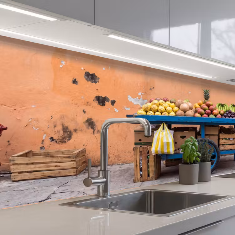 Keuken achterwand - Fruit - Kar - Straat - Fruit - Kar - Straat keuken achterwand 2 middel