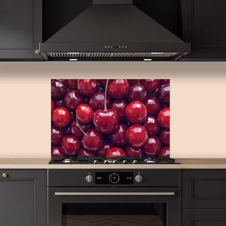 Fruit - Kersen - Eten - Modern - Rood keuken achterwand spatscherm klein -sfeer1