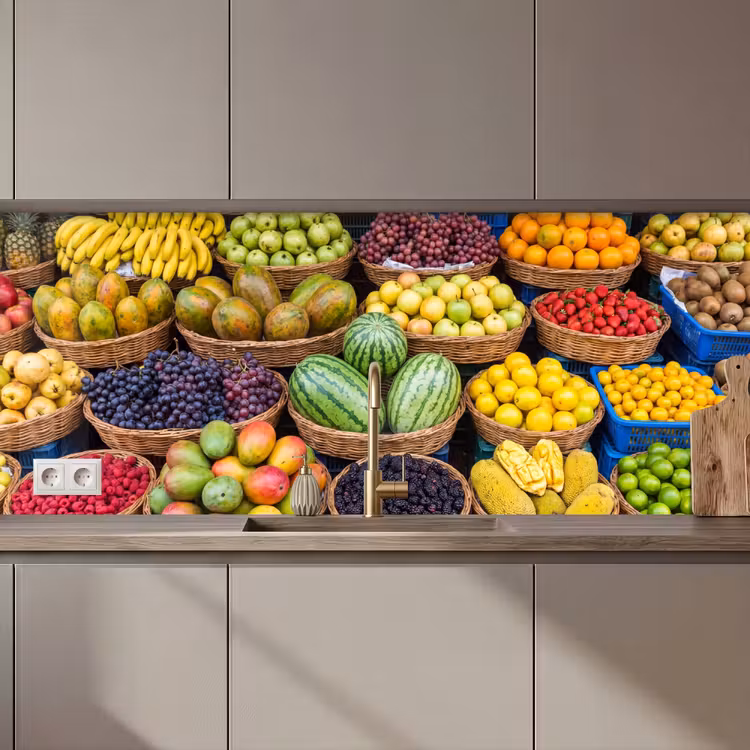 Keuken achterwand - Fruit - Markt - Kleurrijk - Fruit - Markt - Kleurrijk keuken achterwand 2 middel zz_3dshopping