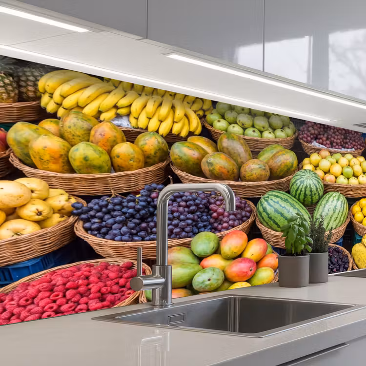Keuken achterwand - Fruit - Markt - Kleurrijk - Fruit - Markt - Kleurrijk keuken achterwand 2 middel