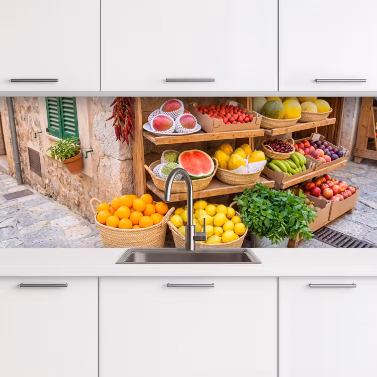 Keuken achterwand - Fruit - Markt - Vers - Fruit - Markt - Vers keuken achterwand 2 middel