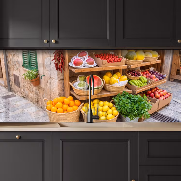 Keuken achterwand - Fruit - Markt - Vers - Fruit - Markt - Vers keuken achterwand 2 middel
