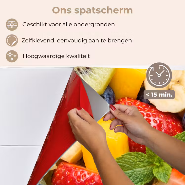 Fruit - Plakjes - Eten - Kleurrijk keuken achterwand spatscherm klein -spatscherm_NL