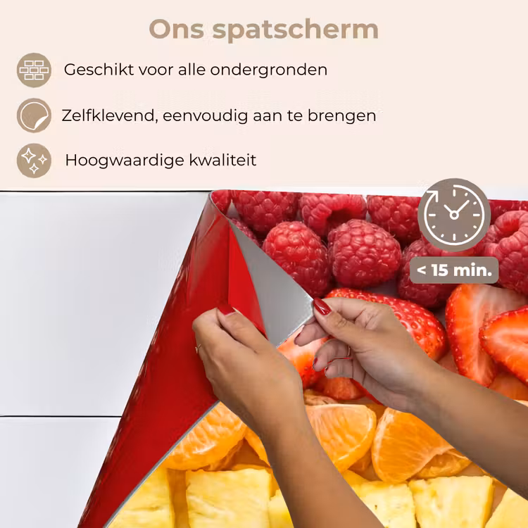 Fruit - Regenboog - Gezond - Kleurrijk keuken achterwand spatscherm klein -spatscherm_NL