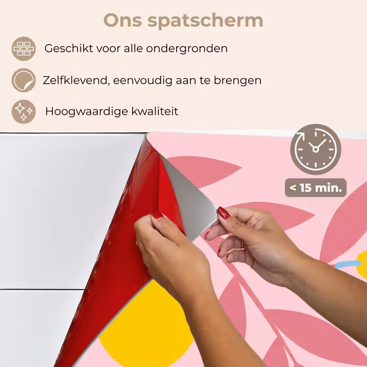 Fruit - Tak - Natuur - Abstract - Roze keuken achterwand spatscherm klein -spatscherm_NL