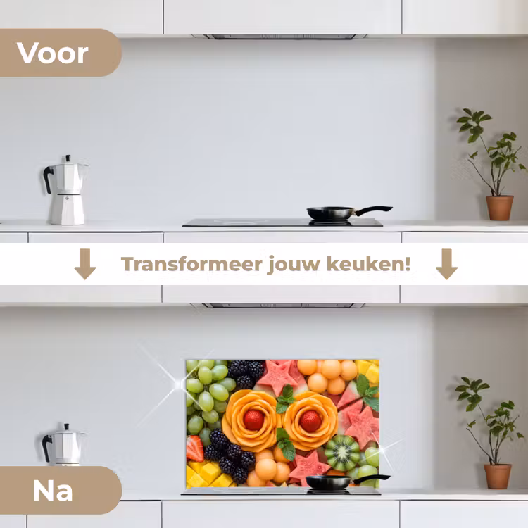 Fruit - Variatie - Kleurrijk - Vers - Eten keuken achterwand spatscherm klein -voor_na_NL