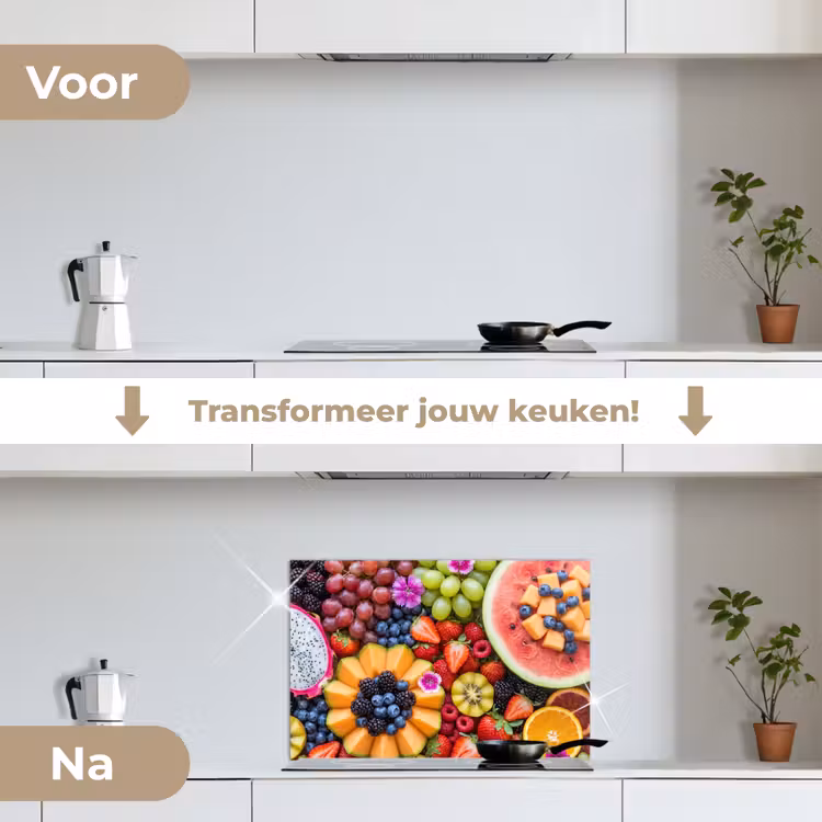Fruit - Vers - Variatie - Eten - Kleurrijk keuken achterwand spatscherm klein -voor_na_NL