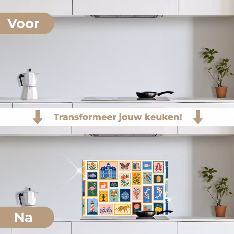 Gebouw - Koepel - Architectuur - Klassiek - Grijs keuken achterwand spatscherm klein -voor_na_NL