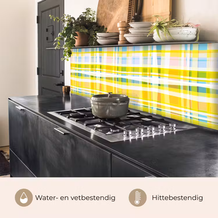 Geel - Patroon - Zomer keuken achterwand 2 middel 871 -usp_NL