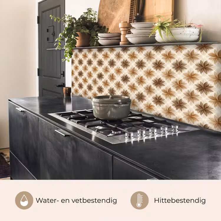 Geografisch - Patroon - Bruin keuken achterwand 2 middel 871 -usp_NL