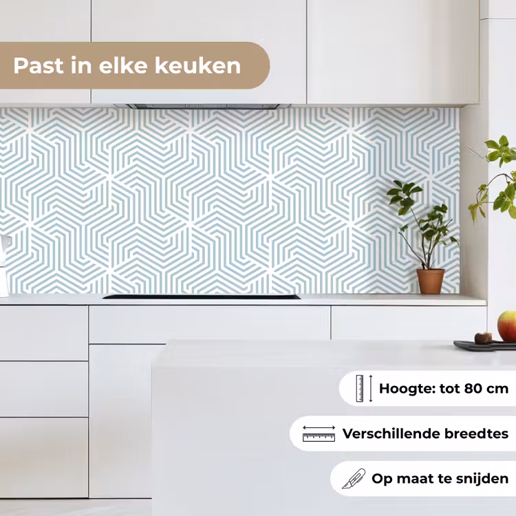 Geometrie - Lijn - Groen - Patroon keuken achterwand 2 middel 871 -sfeer4_NL