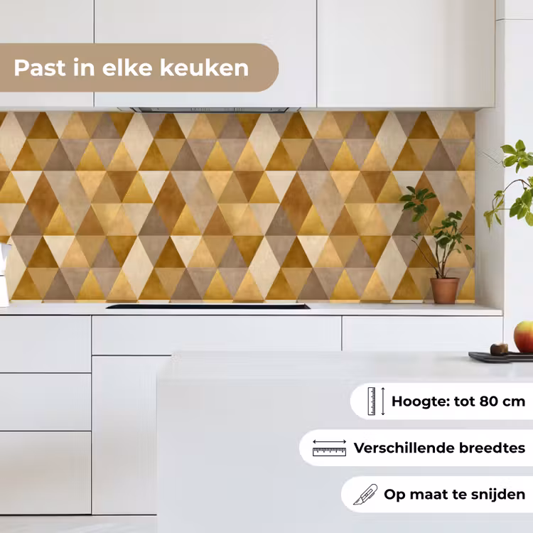 Geometrisch - Driehoek - Goud keuken achterwand 2 middel 871 -sfeer4_NL