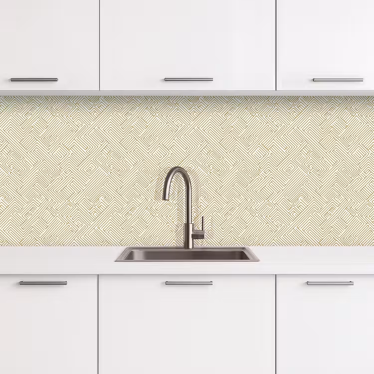 Geometrisch - Lijnen - Groen keuken achterwand 2 middel 871 -3d