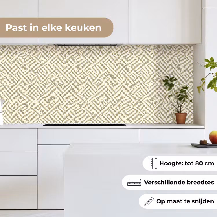 Geometrisch - Lijnen - Groen keuken achterwand 2 middel 871 -sfeer4_NL