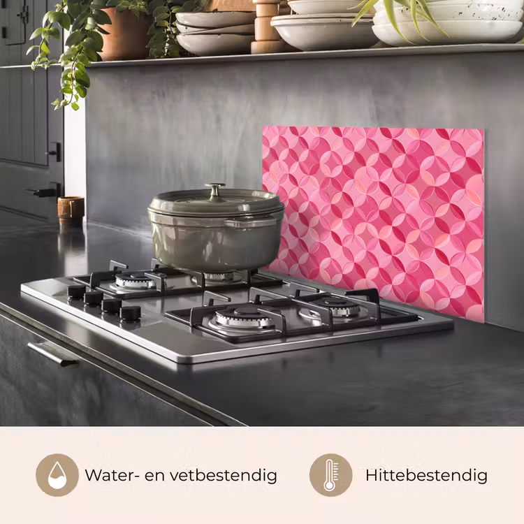 Geometrisch - Mozaïek - Modern - Roze keuken achterwand spatscherm klein 900 -usp_NL