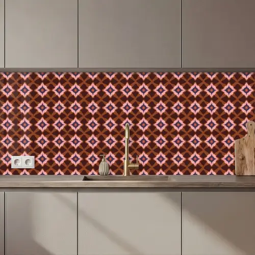 Keuken achterwand - Geometrisch - Sierlijk - Bruin