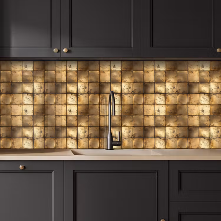 Geometrisch - Tegels - Goud keuken achterwand 2 middel 871 -sfeer1