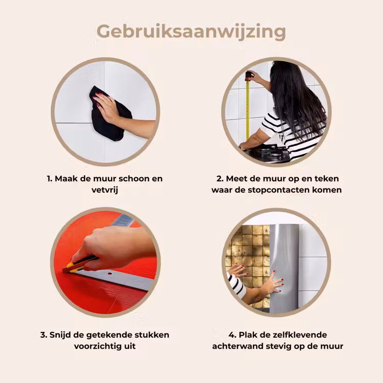 Geometrisch - Tegels - Goud keuken achterwand 2 middel 871 -gebruiksaanwijzing_NL