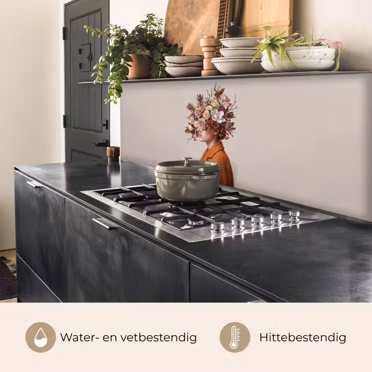 Gezicht - Boeket - Kleurrijk keuken achterwand 2 middel -usp_NL