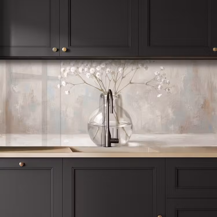 Gipskruid - Vaas - Wit keuken achterwand 2 middel -sfeer1