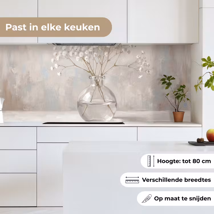 Gipskruid - Vaas - Wit keuken achterwand 2 middel -sfeer4_NL
