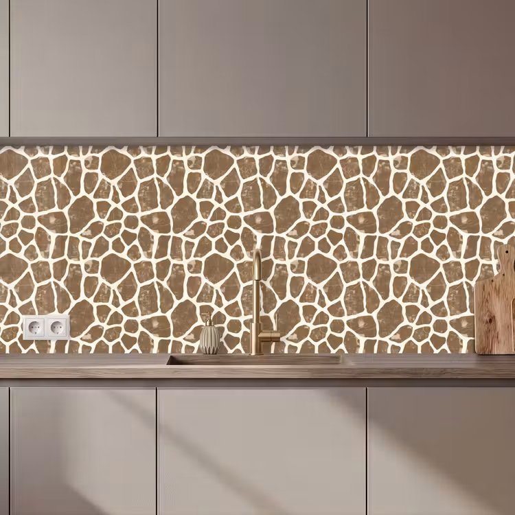Giraf - Klassiek - Bruin keuken achterwand 2 middel 871 zz_3dshopping