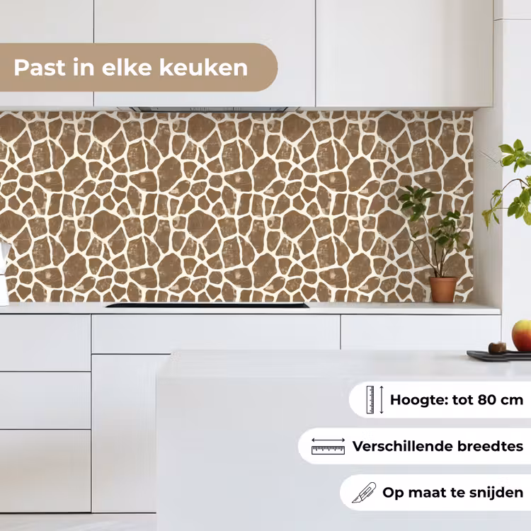 Giraf - Klassiek - Bruin keuken achterwand 2 middel 871 -sfeer4_NL
